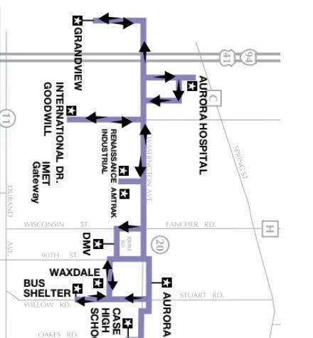 RYDE Racine Transportation Route 20