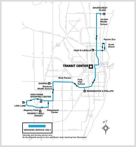 RYDE Racine Transportation Route 4