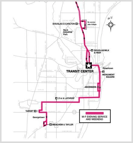 RYDE Racine Transportation Route 1