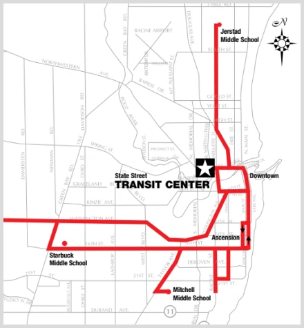RYDE Racine Transportation Route 30