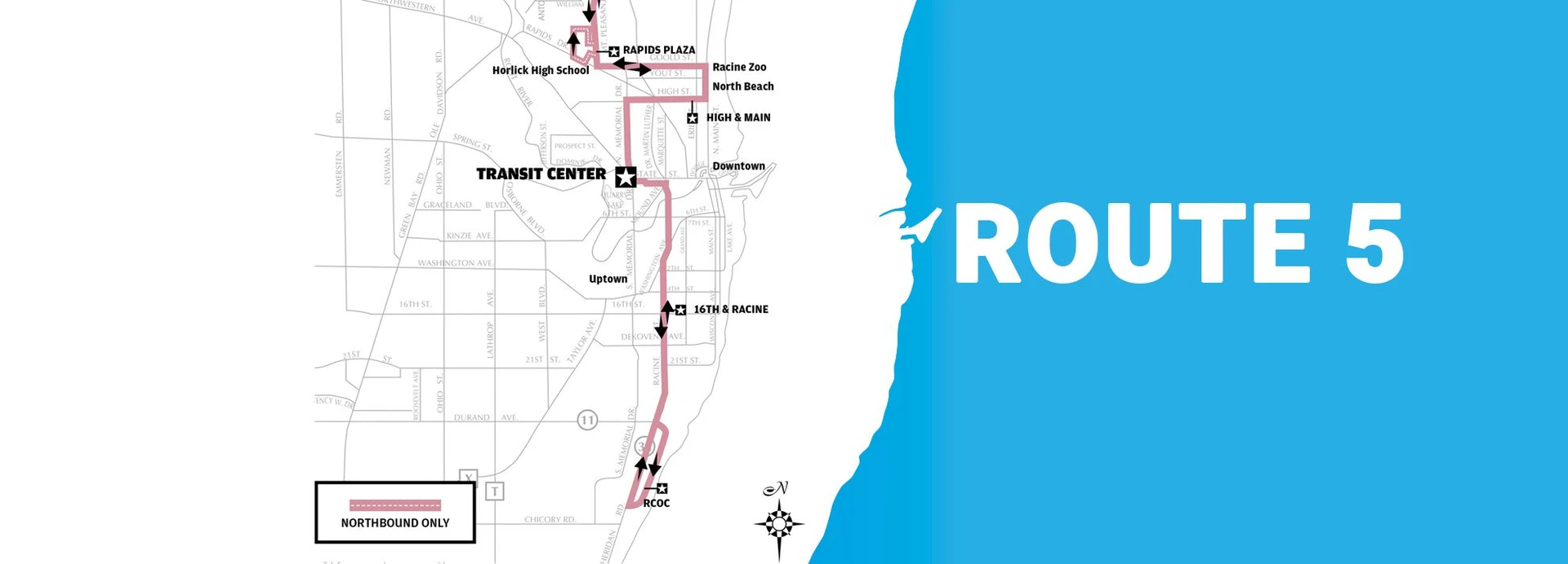 RYDE Racine Transportation Route 5