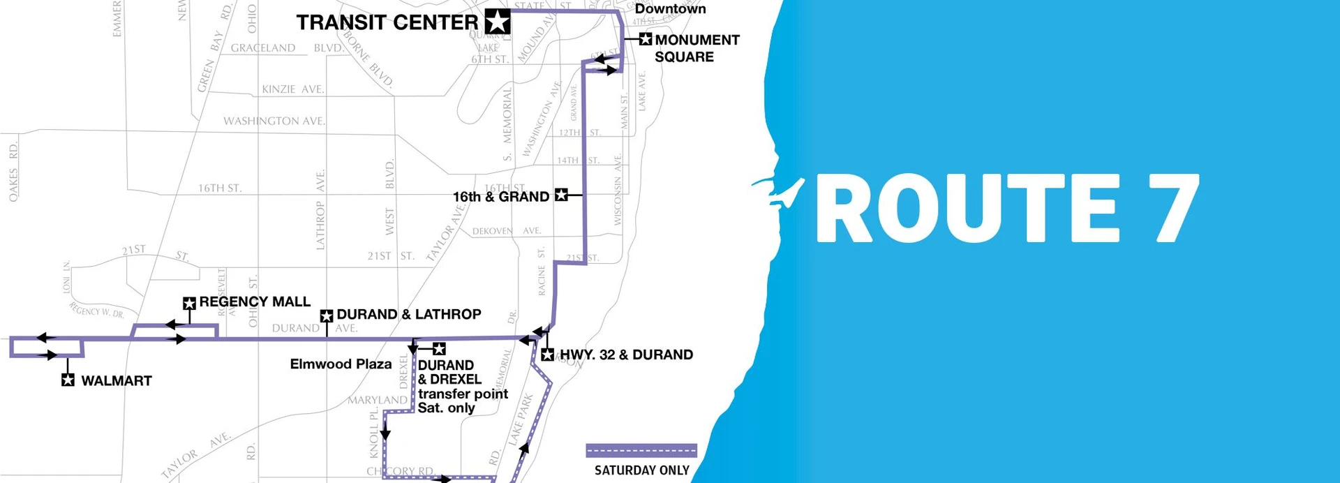 RYDE Racine Transportation Route 7