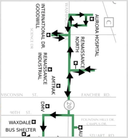 RYDE Racine Transportation Route 27